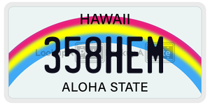 358HEM  license plate in HI