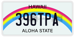 396TPA  license plate in HI