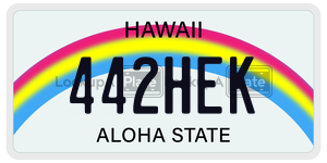 442HEK  license plate in HI