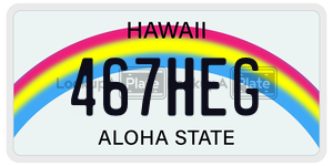 467HEG license plate in Hawaii