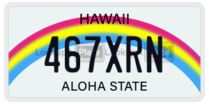 467XRN license plate in Hawaii