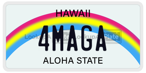 4MAGA  license plate in HI