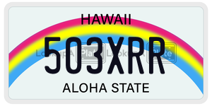 503XRR  license plate in HI