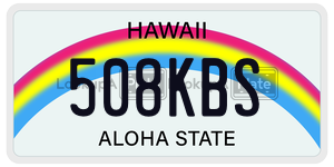 508KBS  license plate in HI