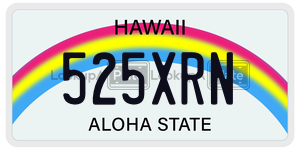 525XRN  license plate in HI