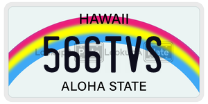 566TVS  license plate in HI