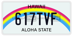 617TVF  license plate in HI