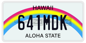 641MDK  license plate in HI