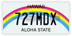 727MDX  license plate in HI