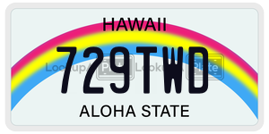 729TWD  license plate in HI