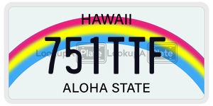 751TTF  license plate in HI