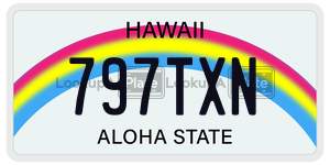 797TXN  license plate in HI