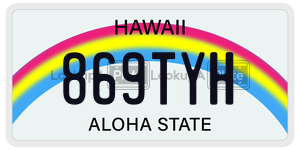 869TYH  license plate in HI