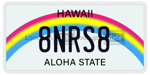 8NRS8  license plate in HI