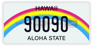 90090  license plate in HI
