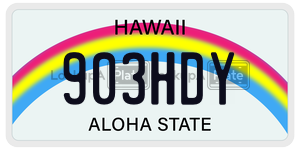 903HDY  license plate in HI