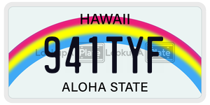 941TYF  license plate in HI