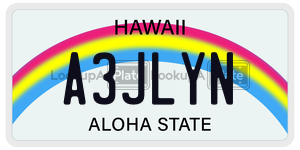 A3JLYN  license plate in HI