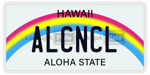 ALCNCL  license plate in HI