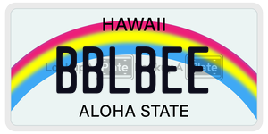 BBLBEE  license plate in HI