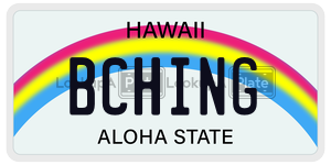 BCHING  license plate in HI