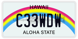 C33WDW  license plate in HI