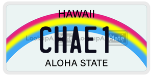 CHAE1  license plate in HI