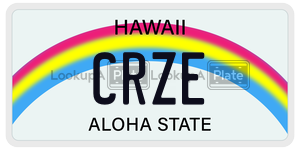 CRZE license plate in Hawaii