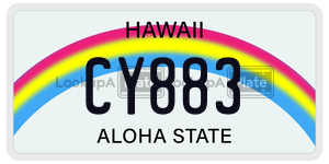 CY883  license plate in HI