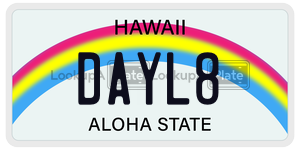 DAYL8  license plate in HI