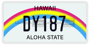 DY187  license plate in HI