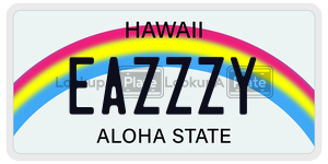 EAZZZY  license plate in HI