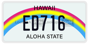 ED716  license plate in HI