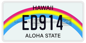 ED914  license plate in HI