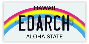 EDARCH  license plate in HI
