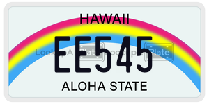 EE545  license plate in HI