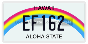 EF162 license plate in Hawaii