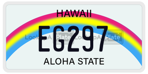 EG297 license plate in Hawaii