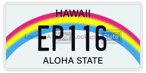 EP116  license plate in HI