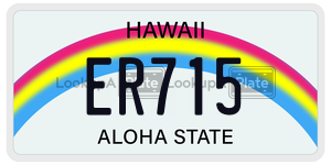 ER715 license plate in Hawaii