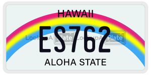 ES762  license plate in HI
