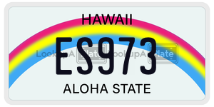 ES973  license plate in HI