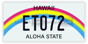 ET072  license plate in HI