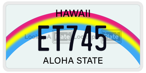 ET745  license plate in HI