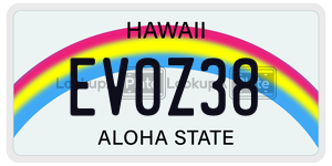 EV0Z38  license plate in HI