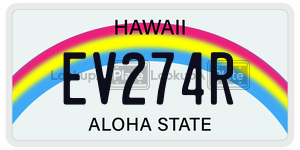 EV274R  license plate in HI