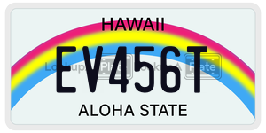 EV456T  license plate in HI