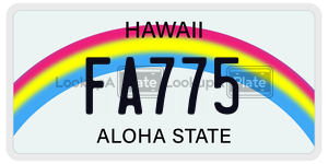 FA775  license plate in HI