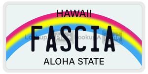 FASCIA license plate in Hawaii