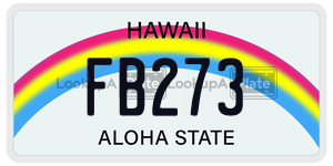 FB273  license plate in HI